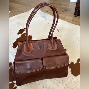 Vintage Dooney & Bourke Leather Top Handle Satchel Purse